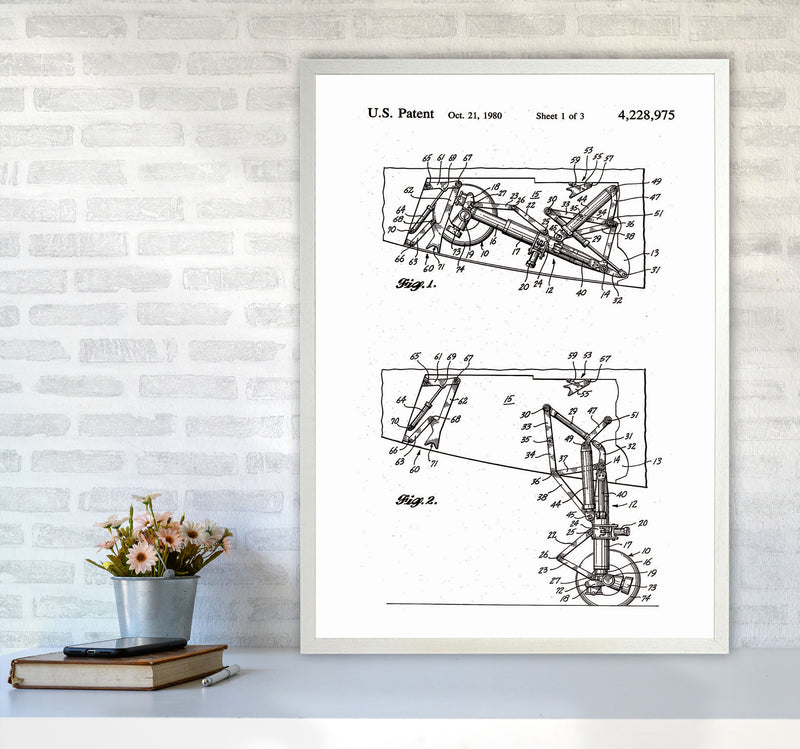 Airplane Landing Gear Patent Art Print by Jason Stanley A1 Oak Frame