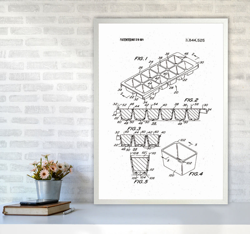 Ice Cube Tray Patent Art Print by Jason Stanley A1 Oak Frame