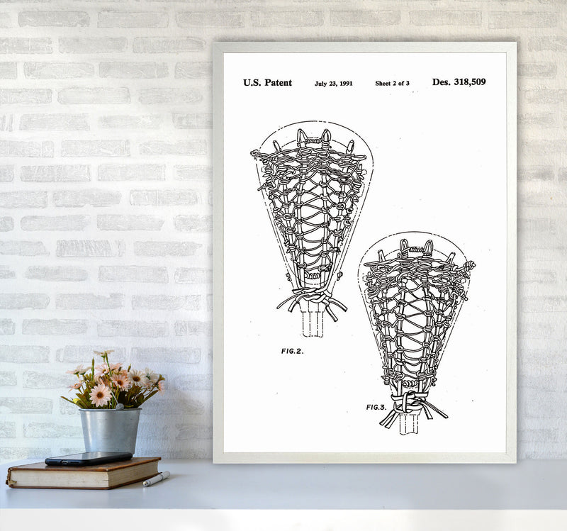 Lacross Stick Patent Art Print by Jason Stanley A1 Oak Frame