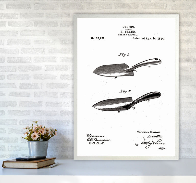 Garden Shovel Patent Art Print by Jason Stanley A1 Oak Frame