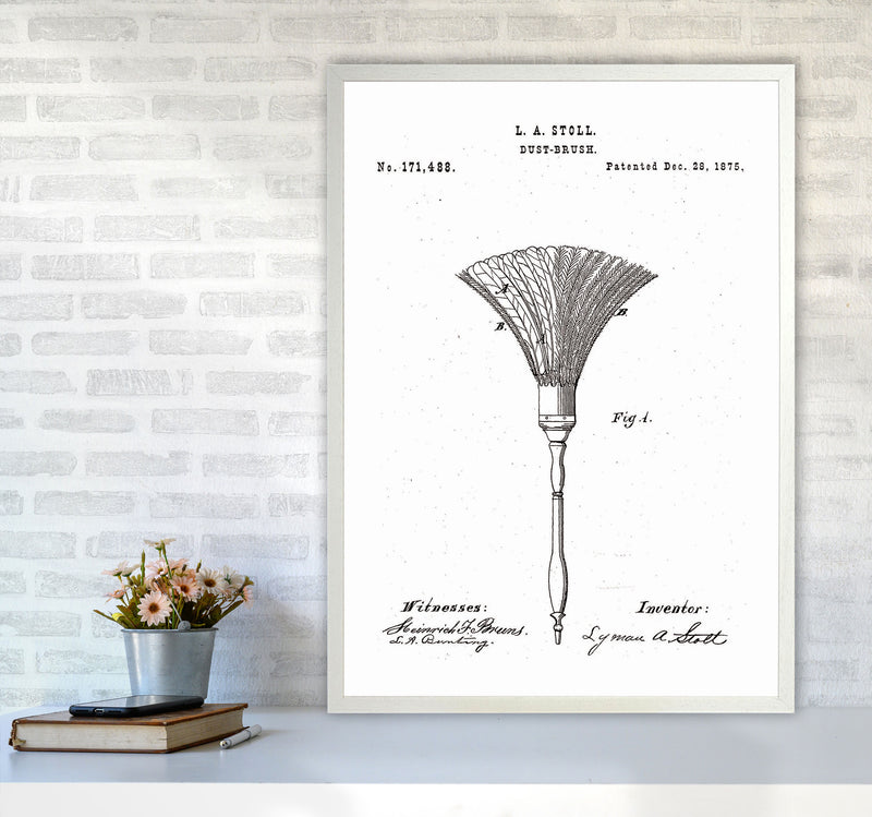 Dust Brush Patent Art Print by Jason Stanley A1 Oak Frame