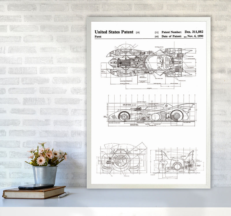 Patents Art Print by Jason Stanley A1 Oak Frame