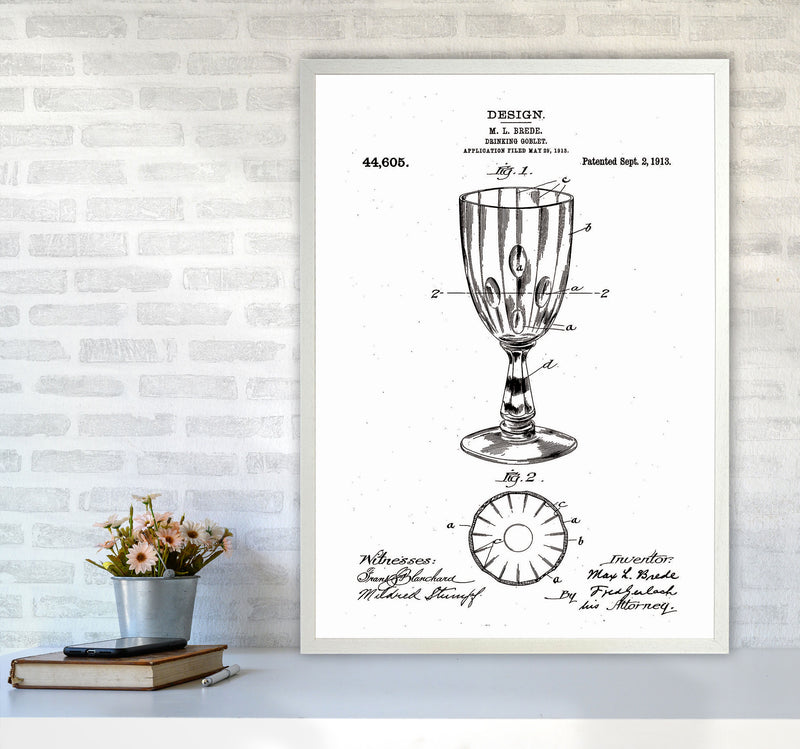 Goblet Patent Art Print by Jason Stanley A1 Oak Frame