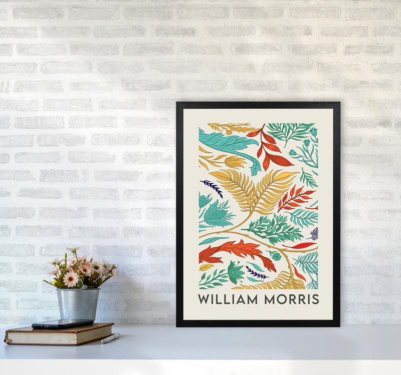 William Morris- Vibrant Wild Flowers Art Print by Jason Stanley A2 White Frame