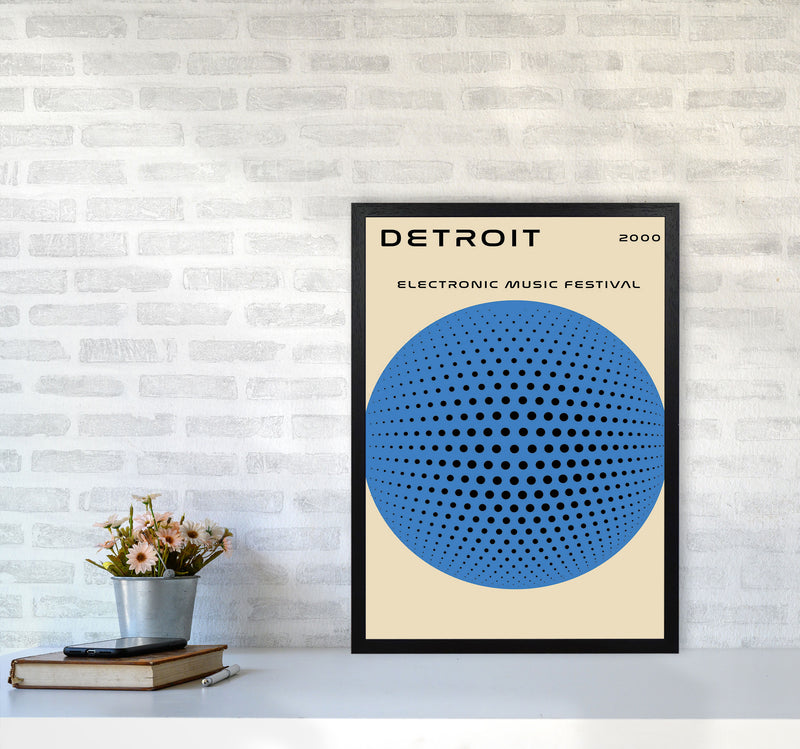 Detroit Electronic Music Festival Art Print by Jason Stanley A2 White Frame