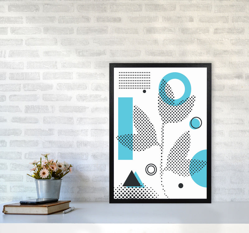 Abstract Halftone Shapes 3 Art Print by Jason Stanley A2 White Frame