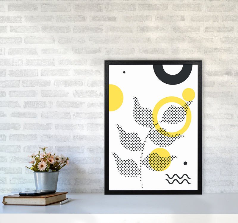 Abstract Halftone Shapes 4 Art Print by Jason Stanley A2 White Frame