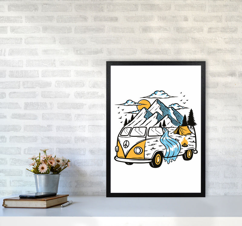 Home Is Where You Park It Art Print by Jason Stanley A2 White Frame