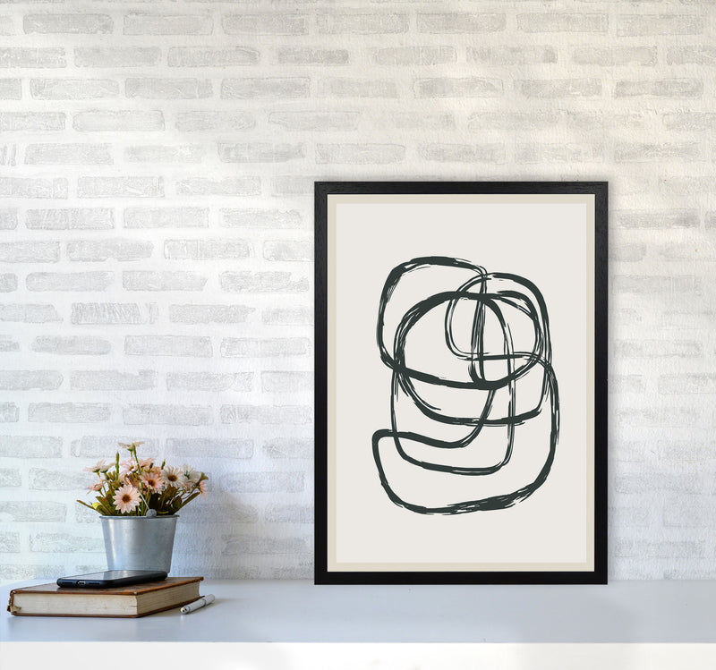 Modern Abstract Shapes 2 Art Print by Jason Stanley A2 White Frame