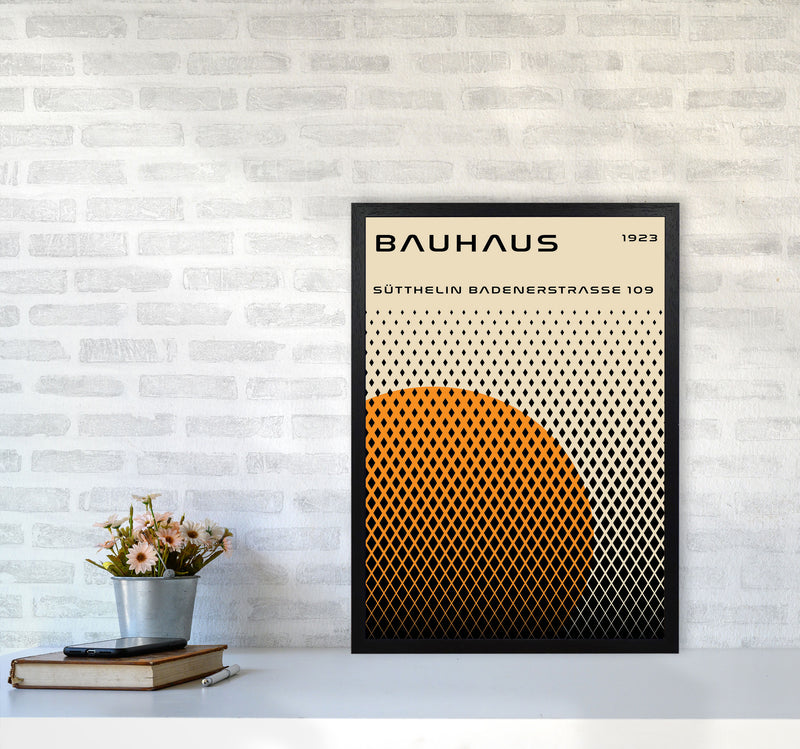 Bauhaus Geometric Yellow Art Print by Jason Stanley A2 White Frame