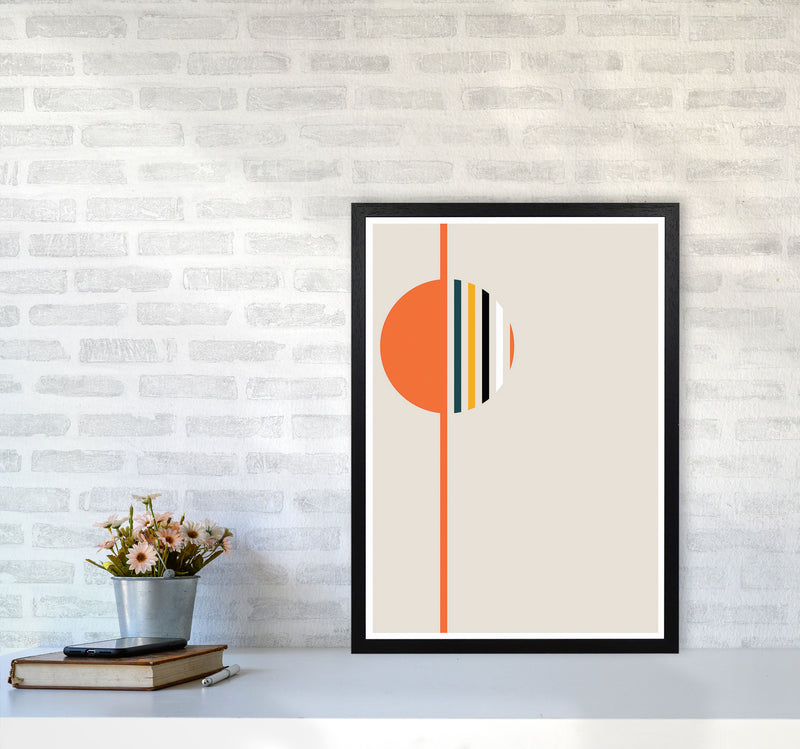 Retro Geometric Circle 4 Art Print by Jason Stanley A2 White Frame