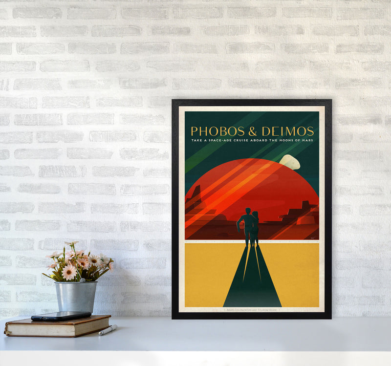 Spacex - Phobos & Deimos Art Print by Jason Stanley A2 White Frame