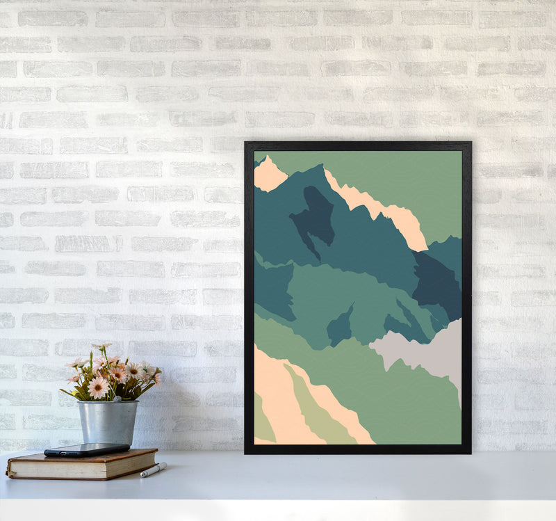 Japanese Mountain Range Art Print by Jason Stanley A2 White Frame