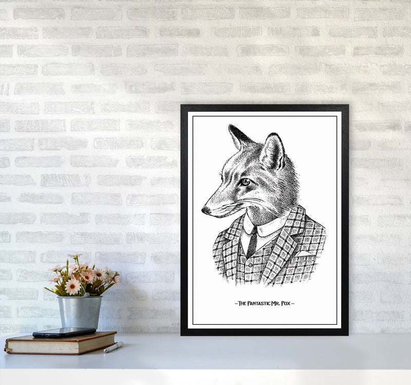 The Fantastic Mr. Fox Art Print by Jason Stanley A2 White Frame
