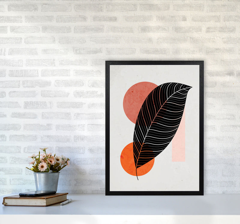 Abstract Leaf Vibe III Art Print by Jason Stanley A2 White Frame