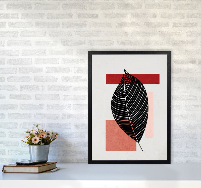 Abstract Leaf Vibe II Art Print by Jason Stanley A2 White Frame