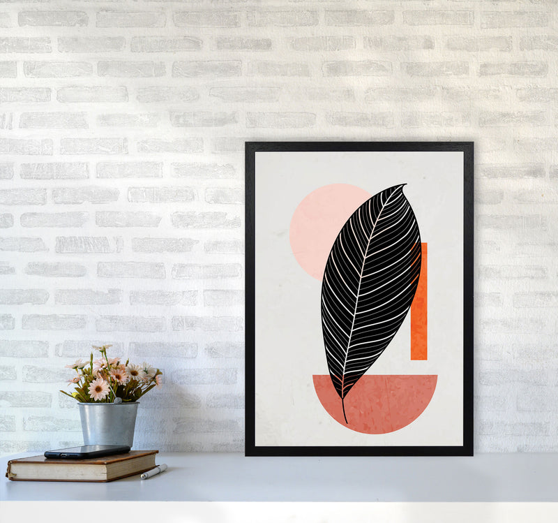 Abstract Leaf Vibe I Art Print by Jason Stanley A2 White Frame
