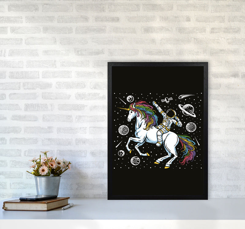 The Galictic Unicorn Art Print by Jason Stanley A2 White Frame