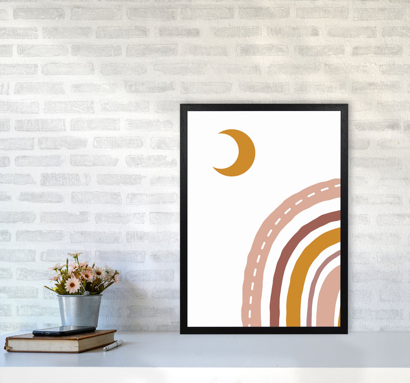 Abstract Moonvibes Art Print by Jason Stanley A2 White Frame