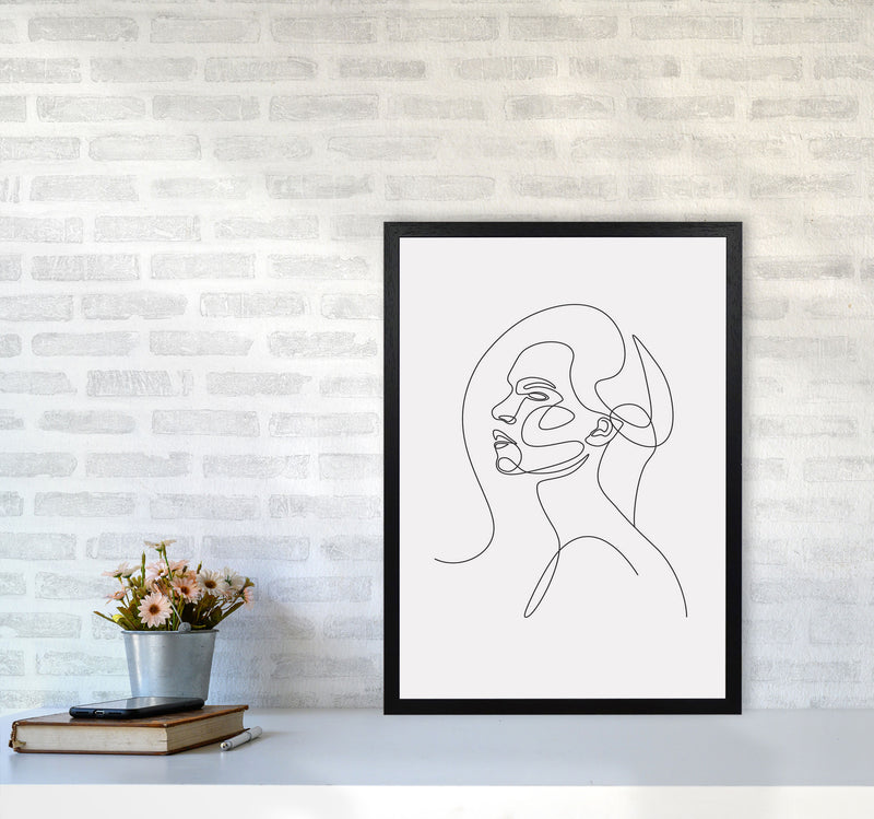 Woman Line Drawing Art Print by Jason Stanley A2 White Frame