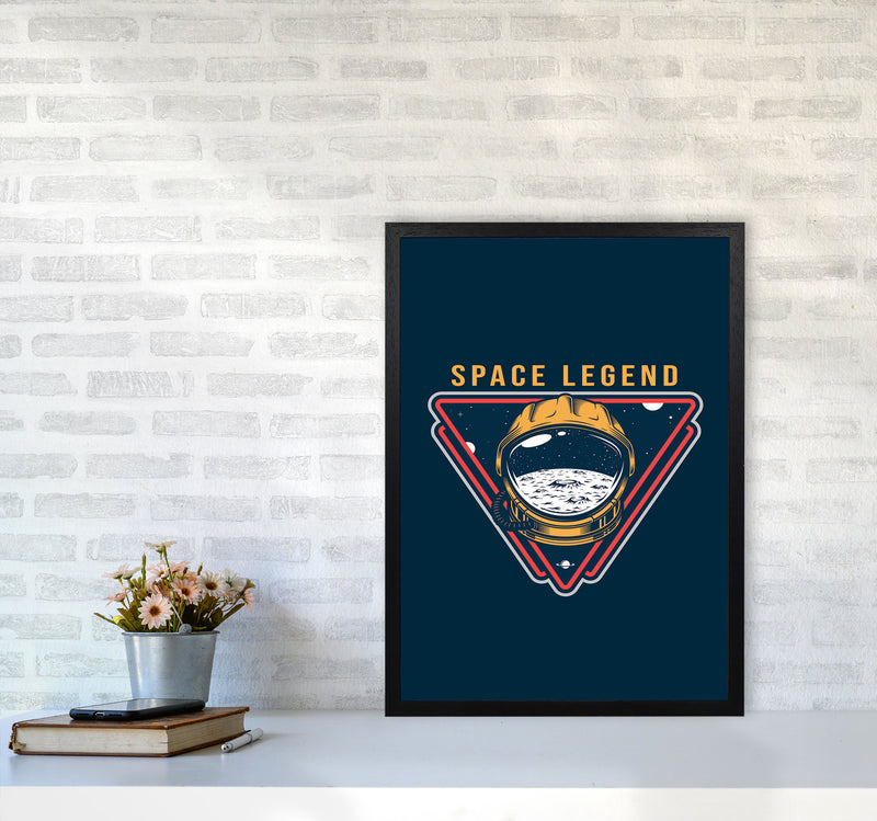 Space Legend Blue Art Print by Jason Stanley A2 White Frame