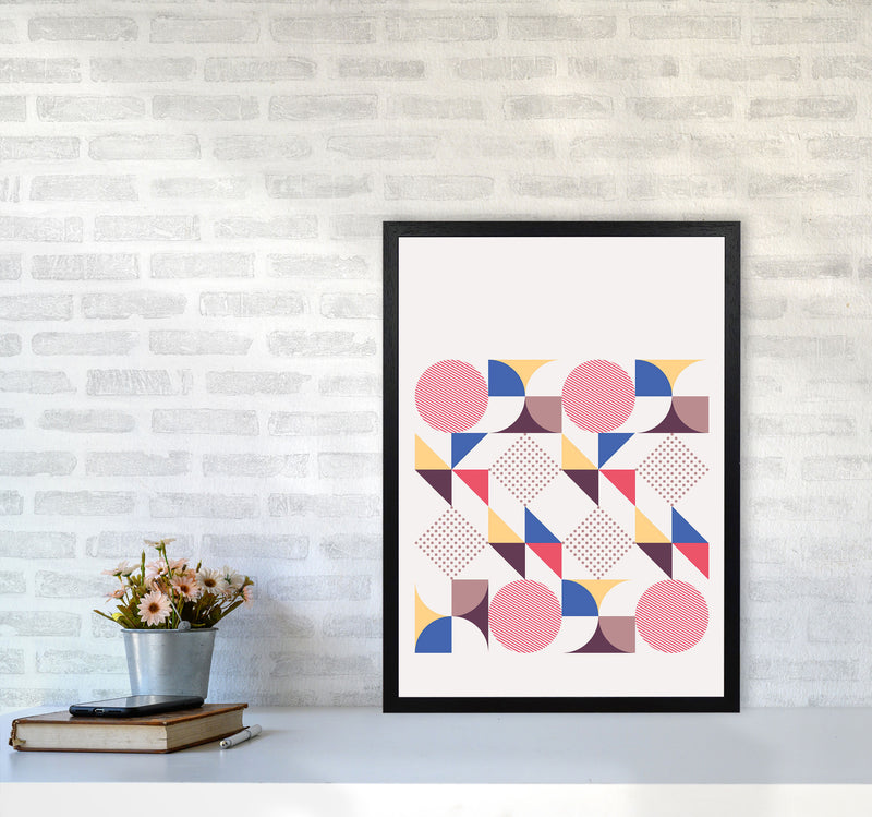 Retro Geometric 1 Art Print by Jason Stanley A2 White Frame