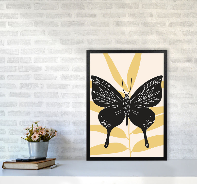Abstract Butterfly Art Print by Jason Stanley A2 White Frame