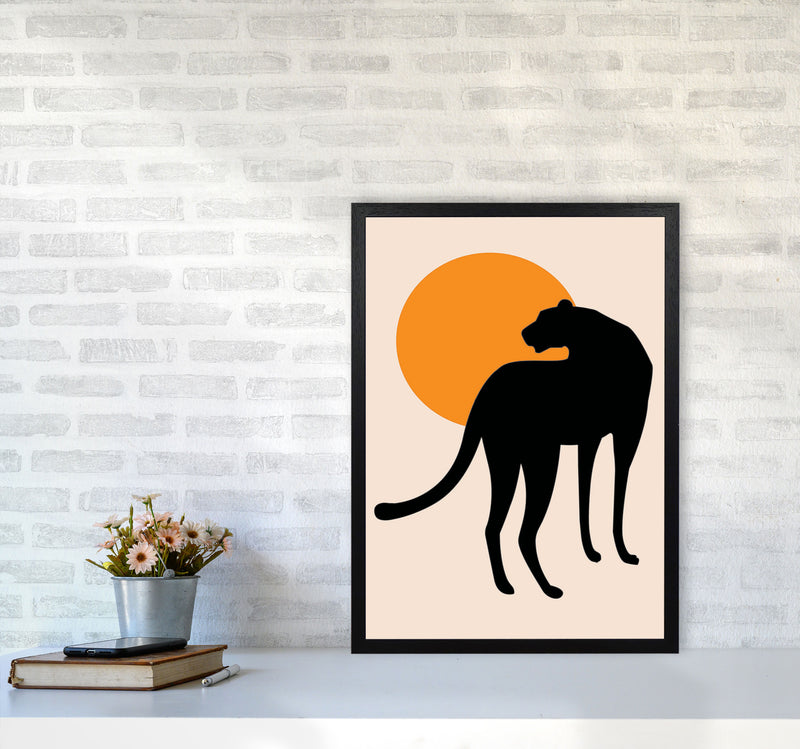 Leopard Sun Poster Art Print by Jason Stanley A2 White Frame