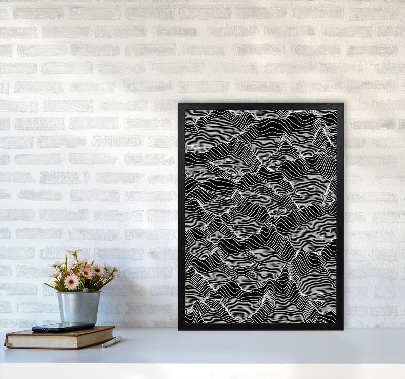Abstract Mountains Art Print by Jason Stanley A2 White Frame