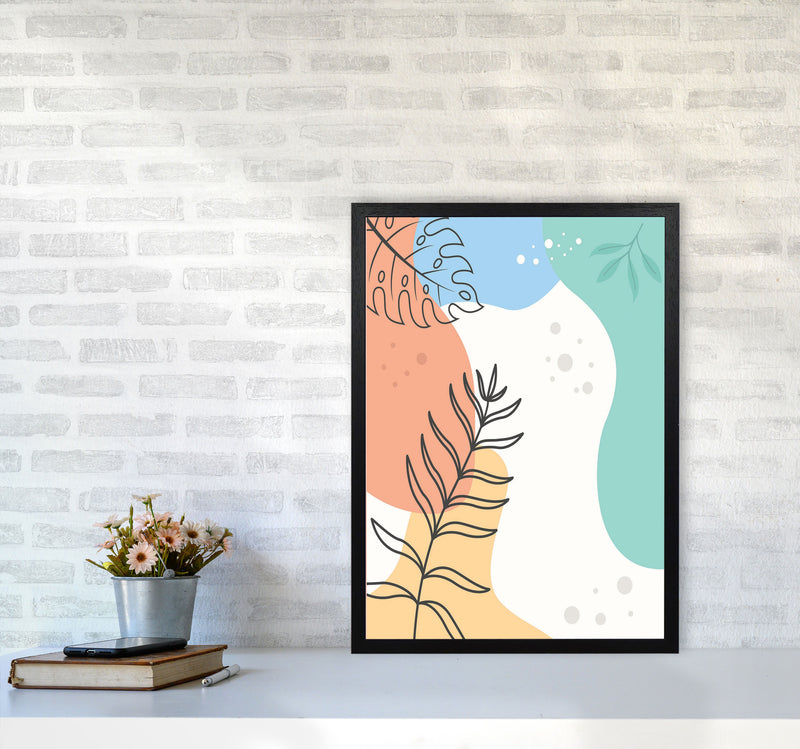 Abstract Leaves II Art Print by Jason Stanley A2 White Frame