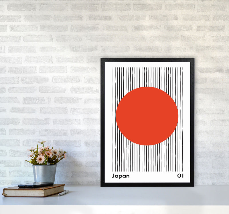 Japan Midcentury Art Print by Jason Stanley A2 White Frame