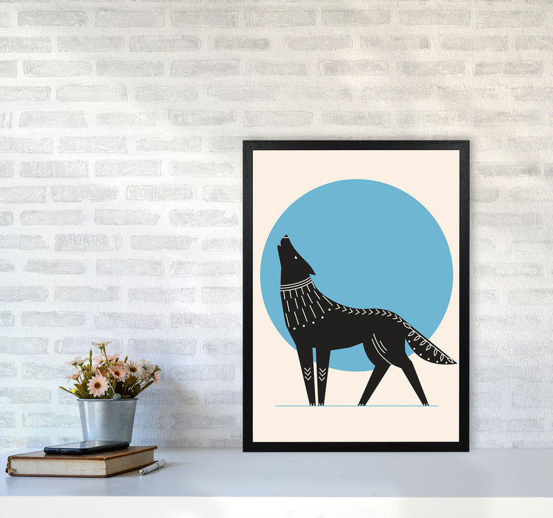 Howl At The Moon Art Print by Jason Stanley A2 White Frame