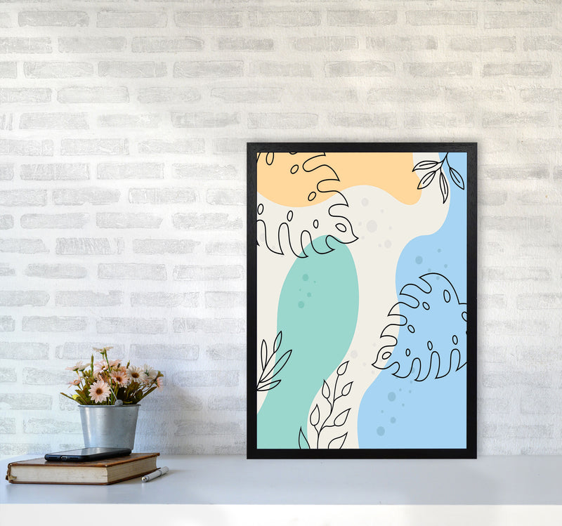 Abstract Leaves I Art Print by Jason Stanley A2 White Frame