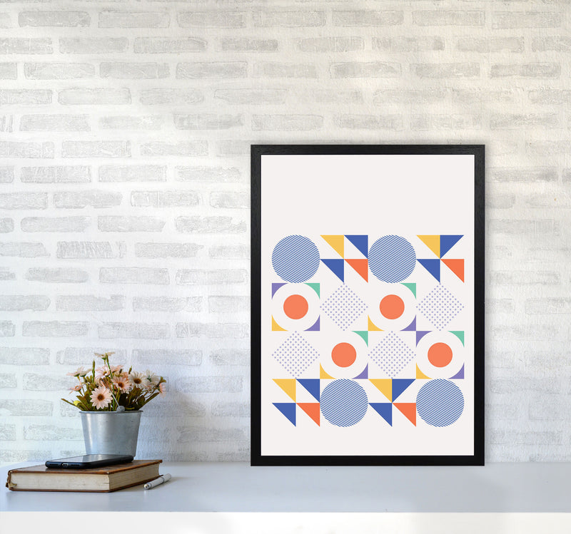 Retro Geometric 2 Art Print by Jason Stanley A2 White Frame