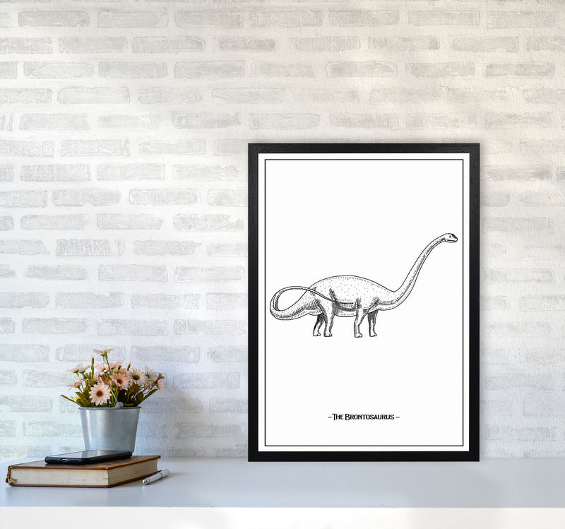 The Brontosaurus Art Print by Jason Stanley A2 White Frame