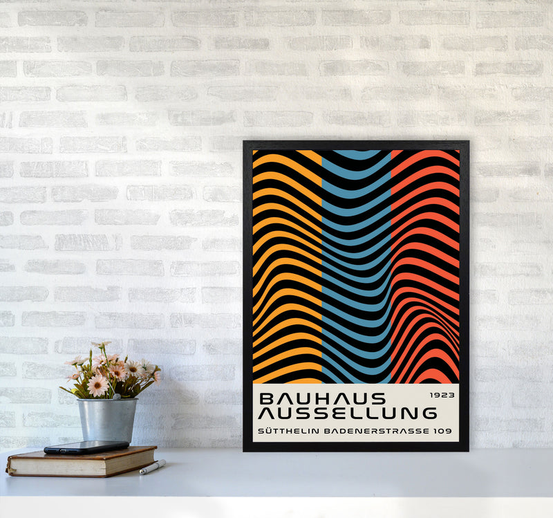 Bauhaus Tri-Color Art Print by Jason Stanley A2 White Frame