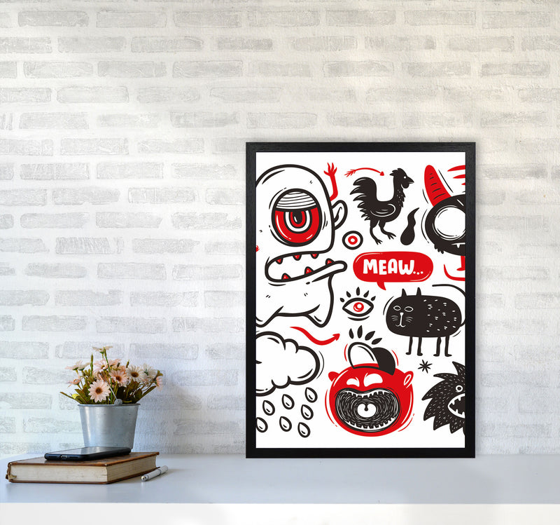 This Is A Doodle Art Print by Jason Stanley A2 White Frame