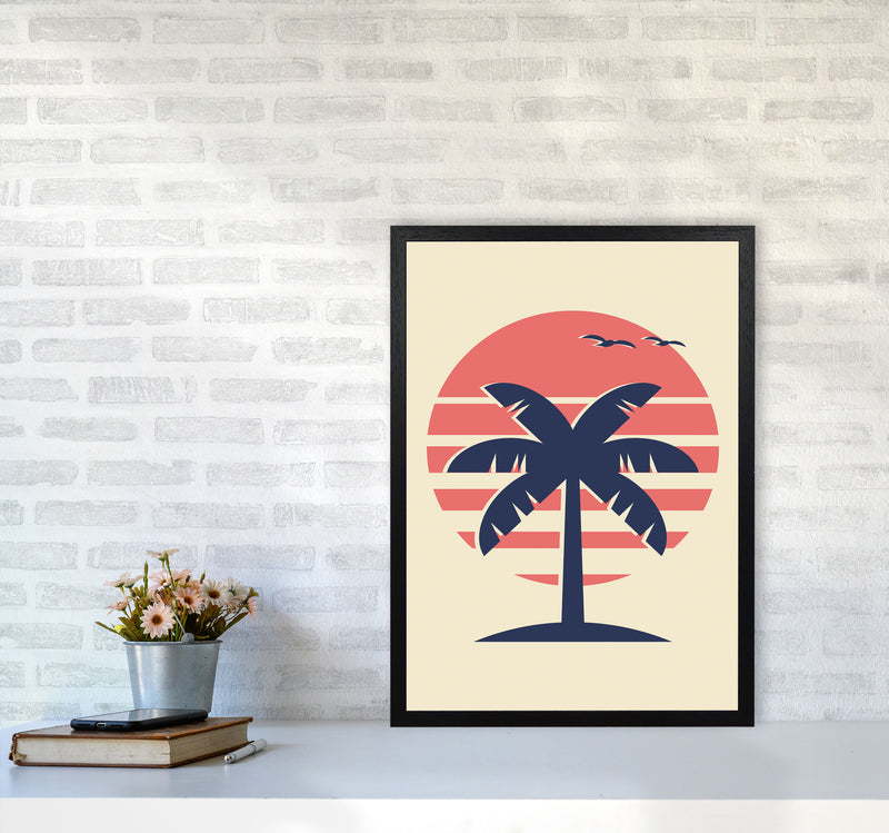 Palm Tree Vibes Art Print by Jason Stanley A2 White Frame