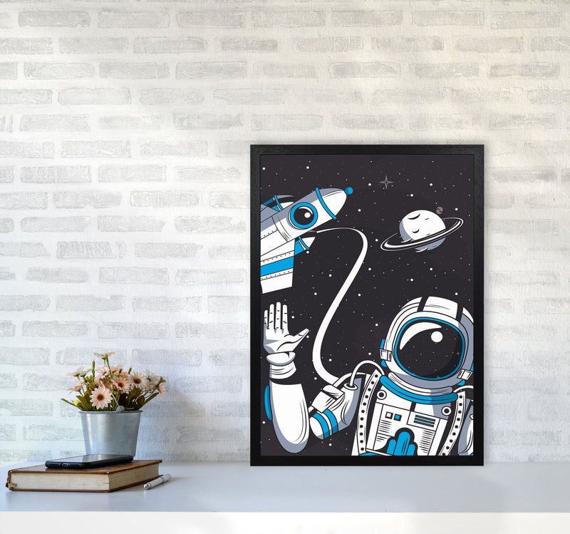Hello From Space Art Print by Jason Stanley A2 White Frame