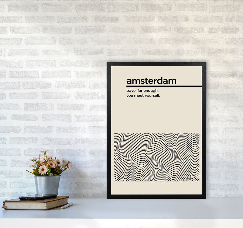 Amsterdam Travel Art Print by Jason Stanley A2 White Frame