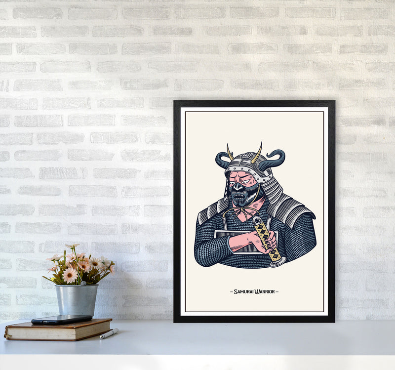Samurai Warrior Art Print by Jason Stanley A2 White Frame