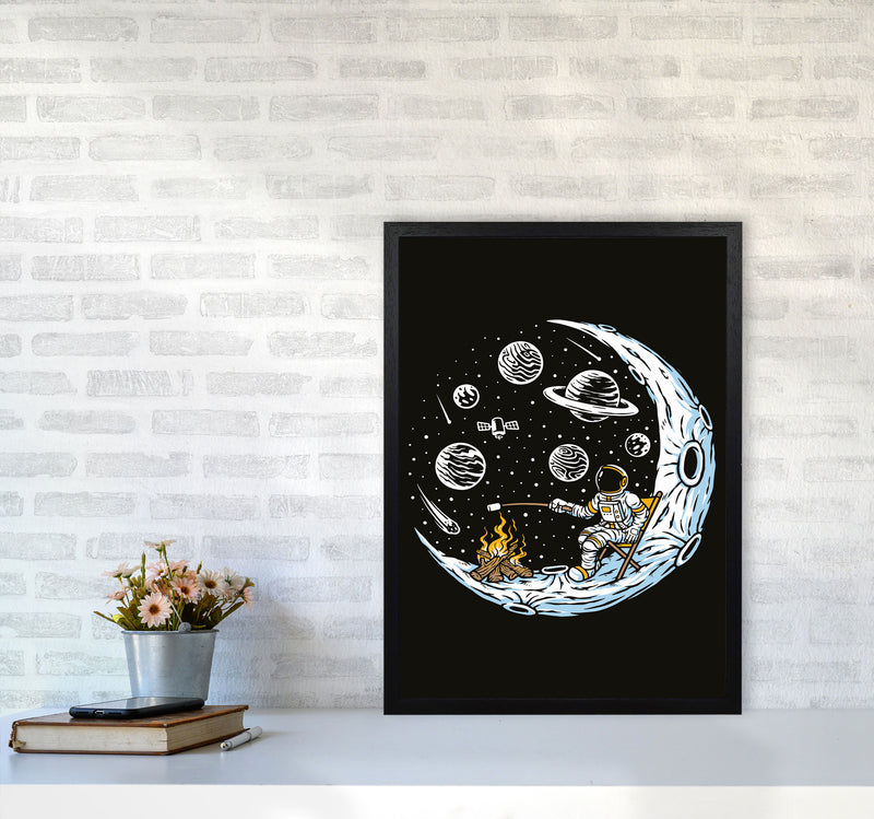 Moon Camp Vibes Art Print by Jason Stanley A2 White Frame