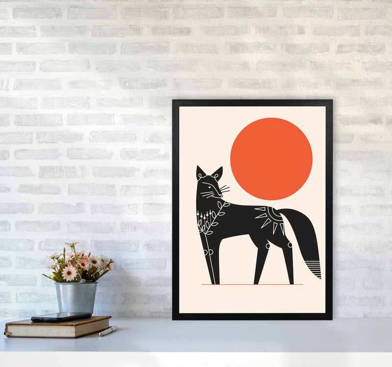 Fox And The Sun Art Print by Jason Stanley A2 White Frame