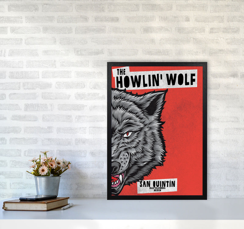 The Howlin Wolf Art Print by Jason Stanley A2 White Frame