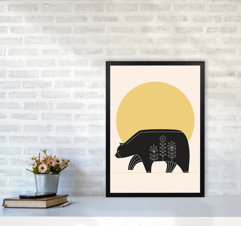 Sunny Day Bear Art Print by Jason Stanley A2 White Frame
