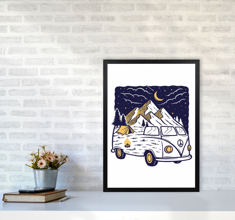 Camping Is Fun Art Print by Jason Stanley A2 White Frame