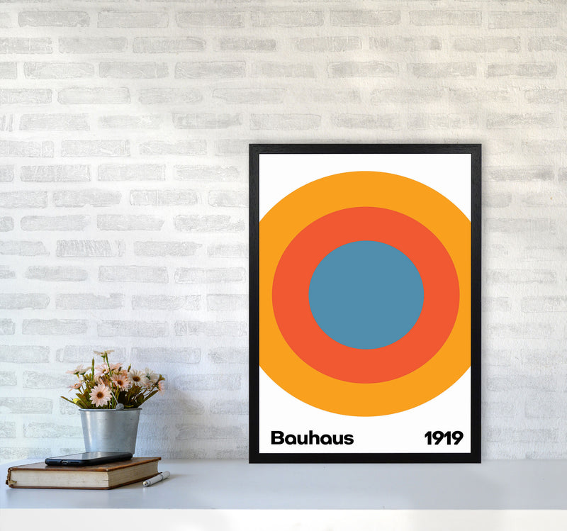Bauhaus Circle Art Print by Jason Stanley A2 White Frame
