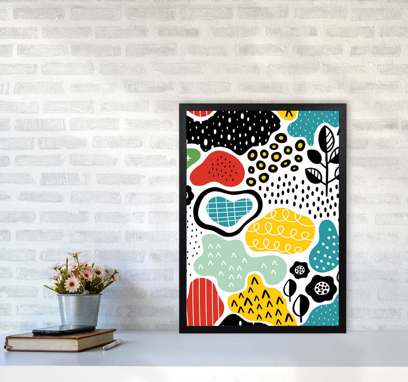 Nature Doodle Art Print by Jason Stanley A2 White Frame