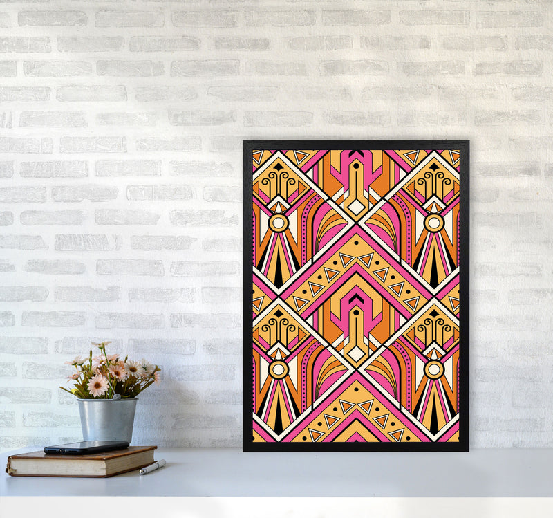 Pink Patterns Art Print by Jason Stanley A2 White Frame
