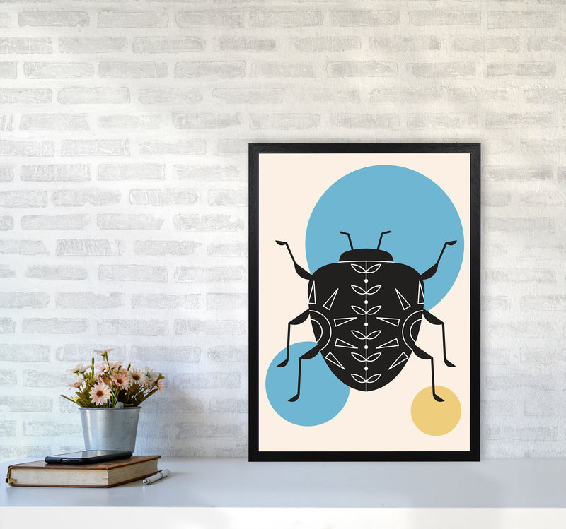 Lonely Beetle Art Print by Jason Stanley A2 White Frame